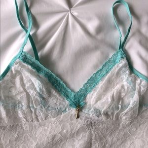 Victoria’s Secret white lace ruffled slip